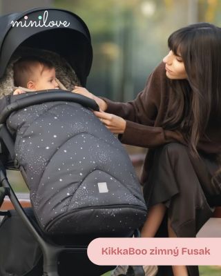 Zima už klope na dvere! ❄️🚪 S fusakom KikkaBoo Trendy Galaxy Black bude vaše bábätko dokonale chránené pred chladom a...